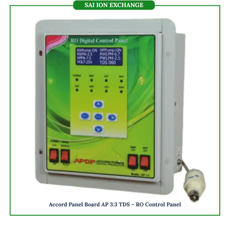 Accord Panel Board AP 3:3 TDS – RO Control Panel - Sai Ion Exchange
