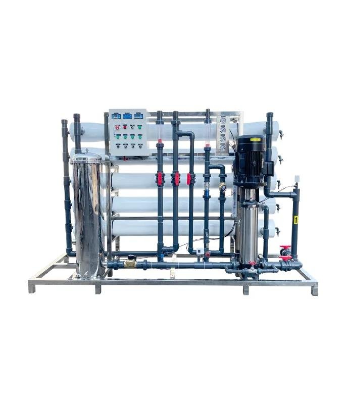FRP Reverse Osmosis Plant 6500 LPH for Industrial Water Treatment and Mineral Water Production