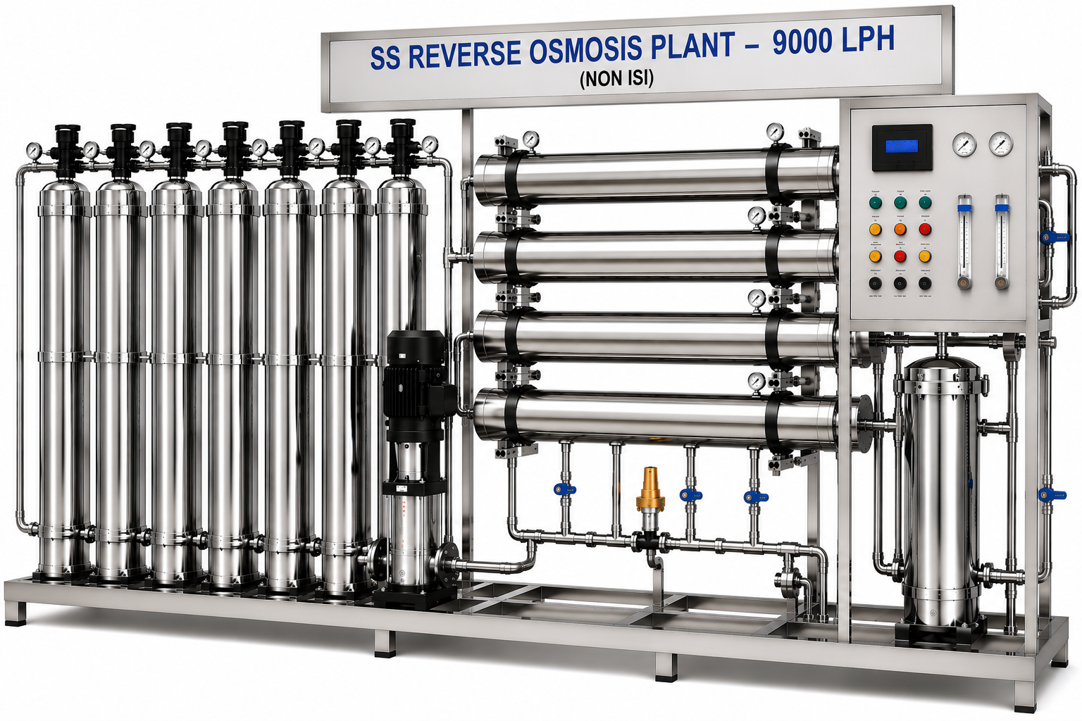 🌊 SS Reverse Osmosis Plant – 9000 LPH